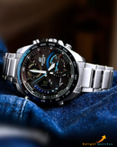 APR-11050-A1 Black Silver Analog-Digital Watch.