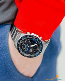 APR-11050-A1 Black Silver Analog-Digital Watch.